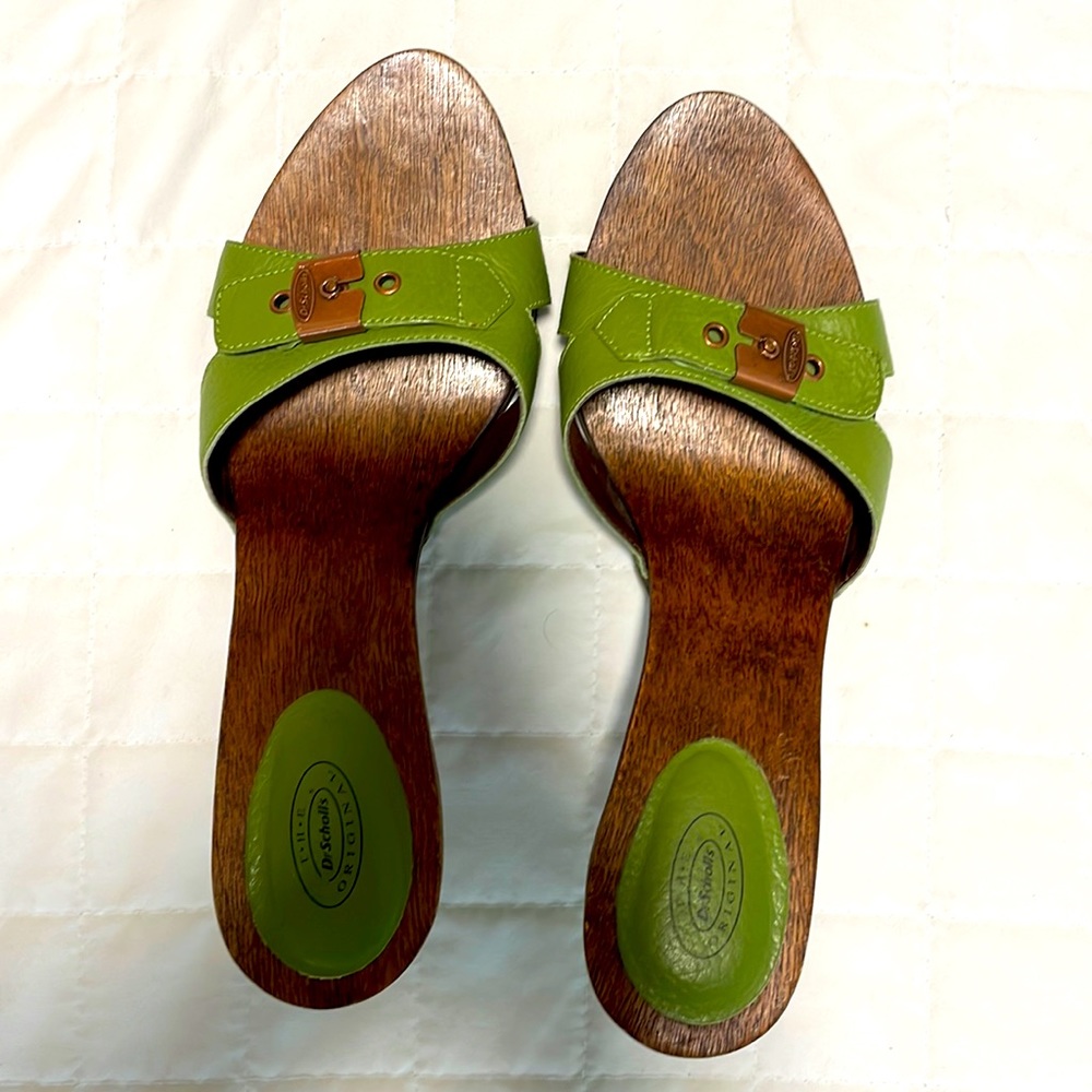 Dr. Scholl's Green and Brown Women's Sandals